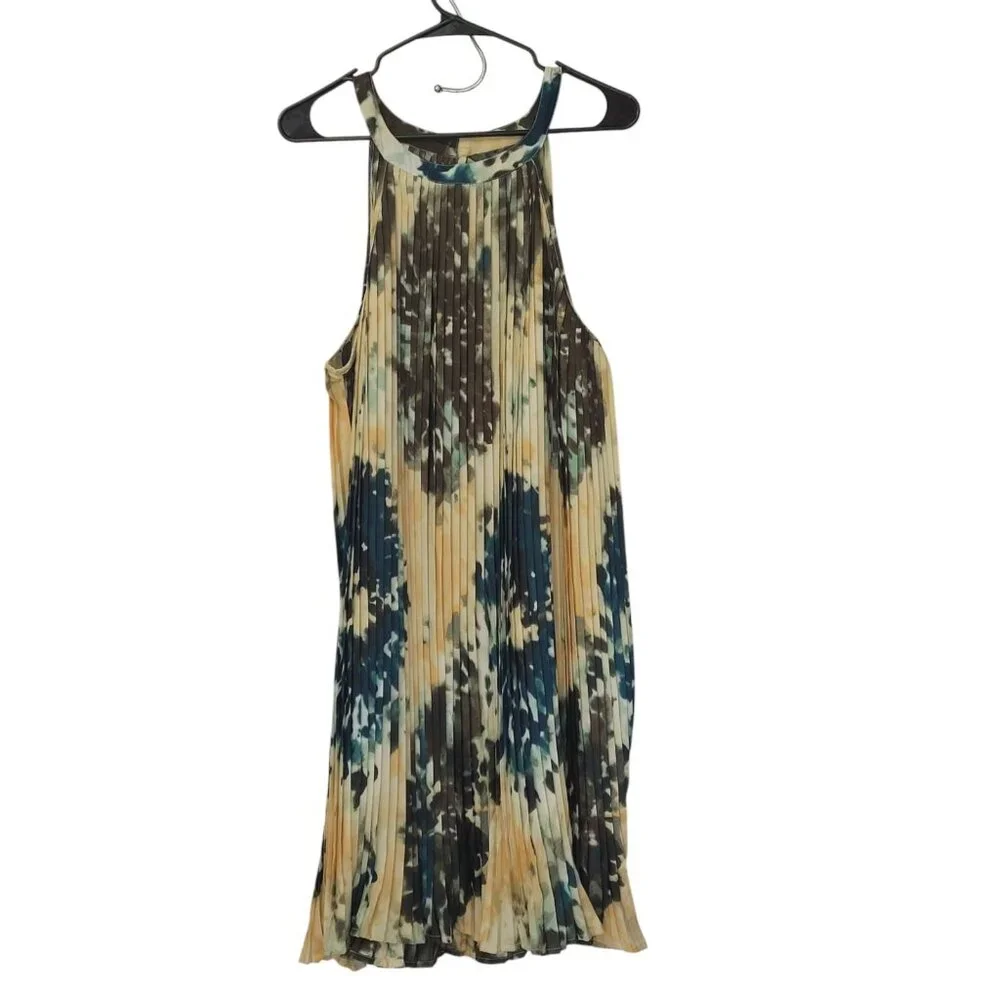 Mlle Gabrielle Womens Dress‎ XL Sleeveless Pleated Knee Fairy Boho